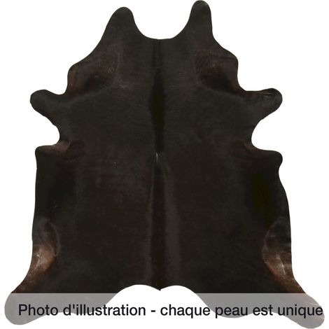 Peau de bovidé naturelle teintée brun et noir - Noir (1/5)