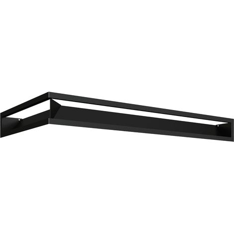 Eck-Lüftungsgitter LUFT rechts 40x80x9 schwarz Slim (1/5)