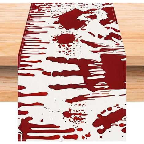(Mehrfarbig) Dekorative Tischdecke – GIGICIAL – Halloween – Graffiti-Print – Mehrfarbig – 33 x 183 cm (1/5)