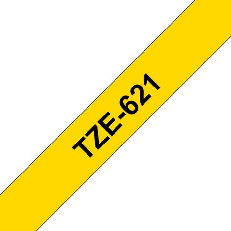 Brother TZE-621 Beschriftungsbänder Schwarz auf Gelb (1/3)