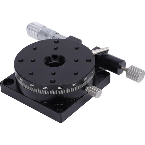 L axes tournant la table de travail linéaire d'étape de déplacement manuel de plate-forme Plate-forme manuelle, Tableau optique de glissière réglage fin de 360 degrés (1/5)