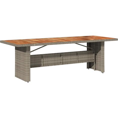 Maison Exclusive - Gartentisch mit Akazienholz-Platte Grau 240x90