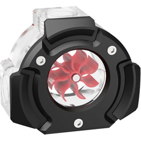 Débitmètre de haute précision pour refroidissement liquide PC avec filetage G1/4 et conception de style industriel pour une durabilité accrue (rouge) (1/5)