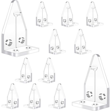 Silverdew 12 Pack Window Blind Brackets Clear Plastic Easy Installation Manual Control Outdoor Mounting (1/5)