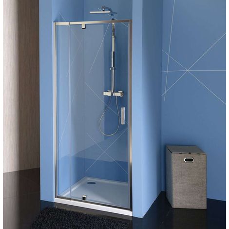 Polysan Easy Line - Anta doccia pivottante 88-102 cm, alluminio lucido/vetro trasparente EL1715