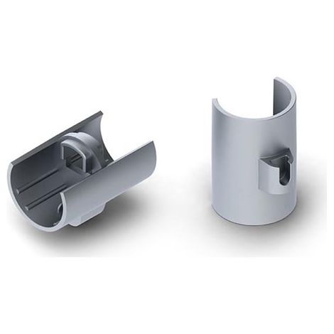 LEDsON CONNECTEUR LINÉAIRE POUR PROFILÉ EN ALUMINIUM POUR RUBAN LED ALU-ROUND - COMPATIBLE AVEC SUPENSION POUR CÂBLES REUTLINGER - ARGENT