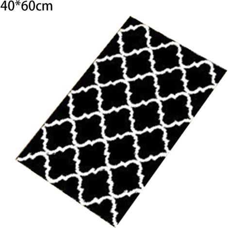 Tapis de bain antidérapant Tapis de bain absorbant l'eau - Tapis de bain séchage rapide pour la maison (Lanterne noire, 4060) (1/5)