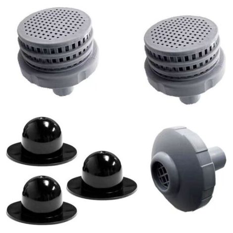 Intex Petit filtre pour piscine – Lot de 2, accessoires de piscine, support de tuyau, filtre à bouchon de valve murale de piscine (1/3)