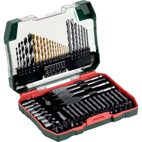 Metabo – Foret à métaux HSS-TiN 14 pcs – Pour perceuse – Coffret d'accessoires 86 pièces – Embouts S2 et clés à douille inclus (1/10)