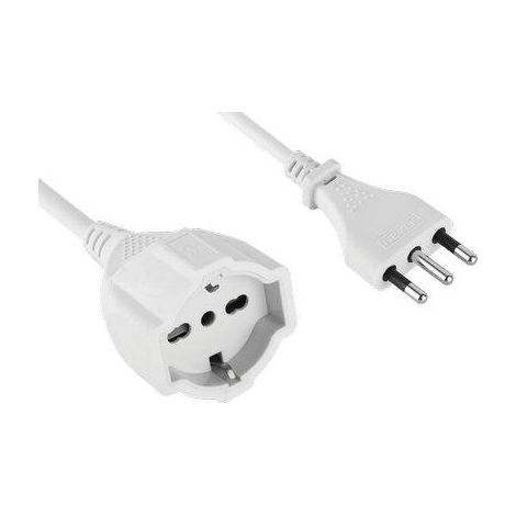 PROLUNGA LINEARE 46126 ELECTRALINE  BIANCO 2P+T 16A BIPASSO SCHUKO n°XMMQ 3X1.5 MT 10