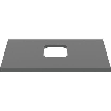 Piastra IS WT i.life B con scollo centrale per 1 ciotola 602x507x18mm Grigio quarzo opaco (1/2)