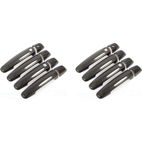 Listelli di finitura cromati in fibra di carbonio ABS in due pezzi per maniglie delle portiere della Suzuki Swift Vitara S (modelli 2012-2018).