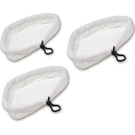 Set mit 3 Mikrofasertüchern, universelle Reinigungstücher, kompatibel mit anderen Dampfreinigern, waschbare Ersatztücher für Staubsauger und Dampfreiniger. – Crezuo (1/5)