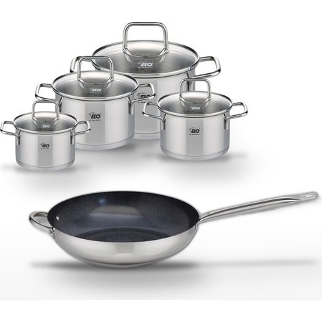 Lot Poêle 32cm Elo Profi Therm Platinum & 4 Faitouts Elo (1/5)