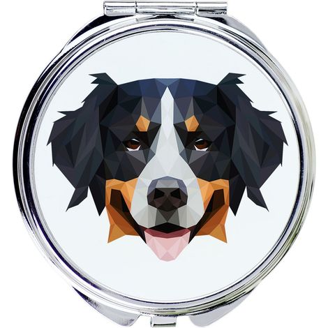 Cane da montagna bernese - specchio con foto e iscrizione geometrica di Art-Dog (1/3)