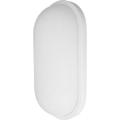 Aplique Pirineo oval 18 W 6500 K blanco IP54 1764 lm 26x14,5x6,5 cm