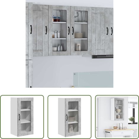 Küchenschrank Beton Grau - Küchenschrank Beton Grau 40 x 31 x 80 cm Holzwerkstoff (1/5)