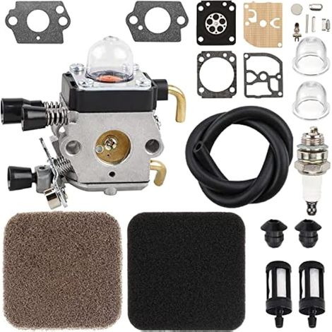 Carburateur Filtre à air Pièces de Rechange pour STIHL FS75 FS80 FS85 FS75 HS75 HS80 HS85 HL75 HL75K FH75 HT70 HT75 KM80 KM85 KM85R SP80 SP85 FC75 FC85 FS85RX Débroussailleuse Coupe-Herbe (1/5)