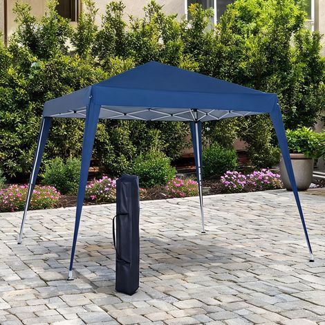 Store banne azul en tela Oxford Acero 240 x 240 x 250 cm (1/5)