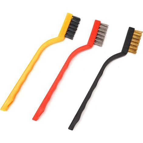 3 Pcs Mini Brosse Métallique Brosses Métalliques Brosse Acier Inoxydable Brosse de Nettoyage de Fil pour Évier Soudure Nettoyer Four Rouille (1/5)