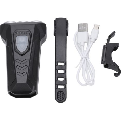 Phare de vélo USB rechargeable, 4 modes, étanche, lumière avant pour bicyclette