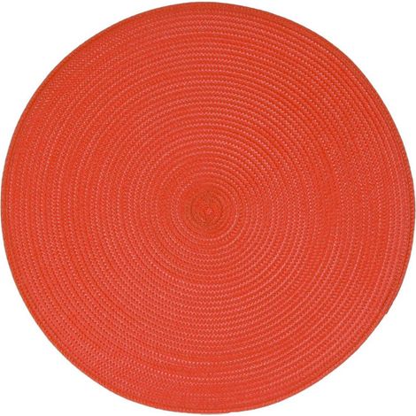 Set de Table Rond "Tressé" 38cm Rouge (1/2)