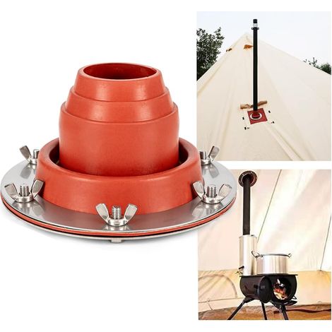 Joint De Tuyau De Cheminée - En Silicone Haute Température - Pour Poêle De Tente Camping Barbecue - 1 Pièce