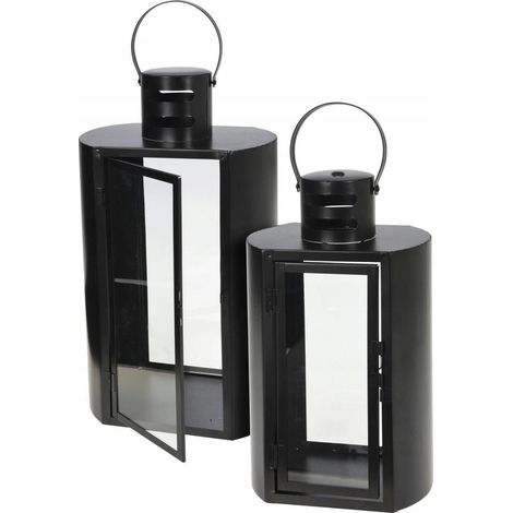 Home-Styling-Collection Lanternine Minimaliste Set da 2 (1/2)