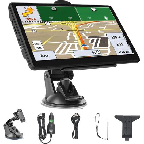 GPS de voiture de 7 pouces : conduite intelligente, appareil Navigation automatique, écran de carte de grande taille, unité d'itinéraire en temps réel Tracker d'écran tá