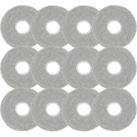 Rongrongago Confezione da 12 panni di ricambio lavabili in microfibra per mocio Ecovacs T30/T20, Dreame S10/S10 Pro e Xiaomi X20 Pro/Max, panni antiscivolo, ricambi compatibili (1/5)