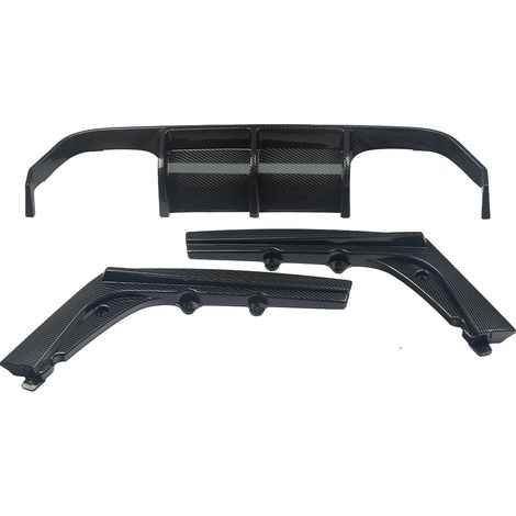 Splitter paraurti anteriore, plastica ABS resistente, facile installazione, labbro posteriore (1/2)