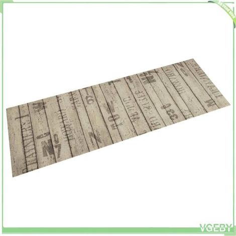 Tapis de cuisine - FAFEISY - impression de clôture - 60x180 cm - velours doux - antidérapant (1/5)