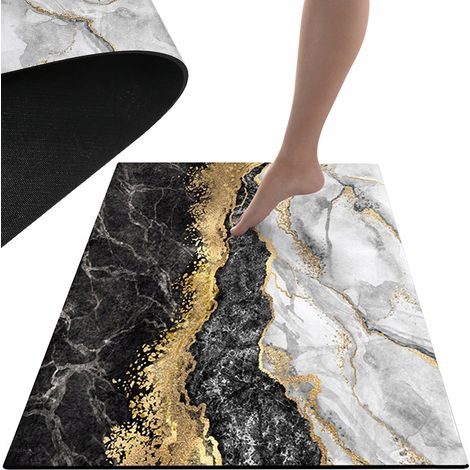 Alfombrilla de baño grande de 80x50 cm, de secado rápido, antideslizante, XXL y absorbente. (1/5)