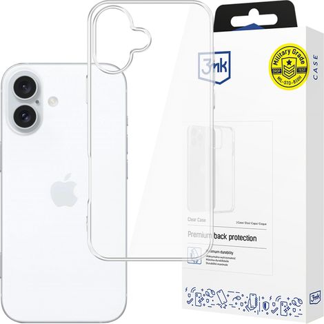 Funda transparente 3mk para Apple iPhone 16 Plus