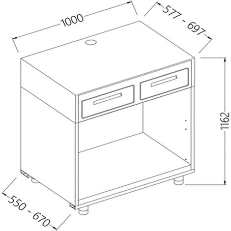 Comptoir pour machine à café 1000 mm - Diamond