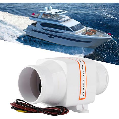 3-Zoll-Inline-Bilgenlüfter, leiser, starker Belüftungsventilator für Yachten, Boote und Wohnmobile (12 V) (1/5)