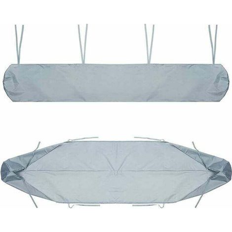 pair Sac de protection pour auvent, housse anti-poussière de 4 mètres, gris, housse de protection hivernale imperméable, convient aux auvents de terrasse.