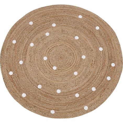 Rug KHARRA Beige ø 140 cm Jute