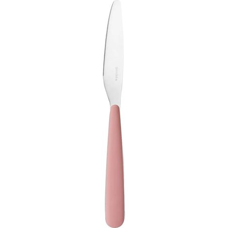 Coltello da tavola in acciaio inox rosa cipria