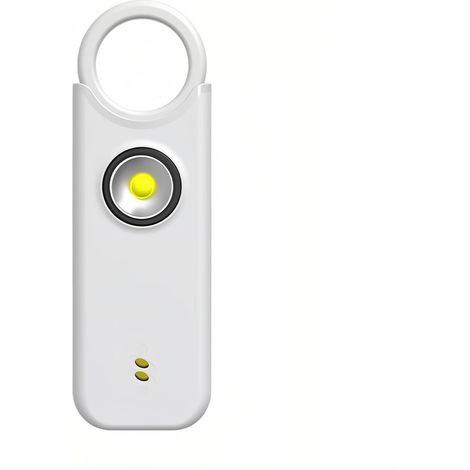 Alarme de sécurité puissante avec volume de 135 dB, indication de batterie faible, rechargeable, porte clés, alarme d'urgence personnelle pour femmes