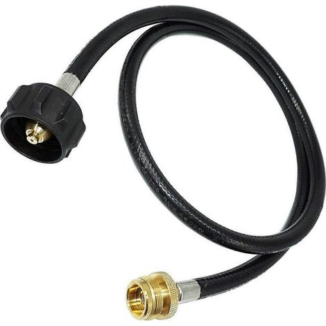 Adaptateur pour tuyau de propane, permet de connecter un barbecue de 450 g à une bouteille de gaz de 9 kg, pour barbecue portable, chauffage d'appoint, réchaud de table, plaque de cuisson - Connecteur (1/5)