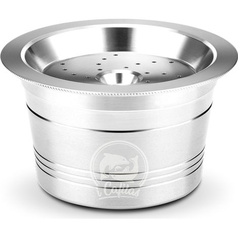 Capsules de café rechargeables en acier inoxydable avec goupillon et cuillère pour machines à expresso K-fee (1/5)