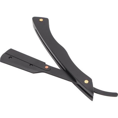 Porte-lame de rasoir professionnel en acier inoxydable, support pliable pour lames de barbe (1/5)
