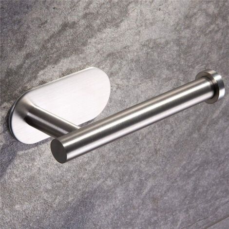 Silberfarben, Toilettenpapierhalter, Premium-Halterung ohne Bohren, Wandmontierter Toilettenpapierrollenhalter aus Edelstahl für Küche und Badezimmer (1/5)