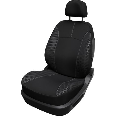 Funda de asiento de coche - XLCOVER - Compatible con airbags - Negro - Universal - 3 piezas (1/5)