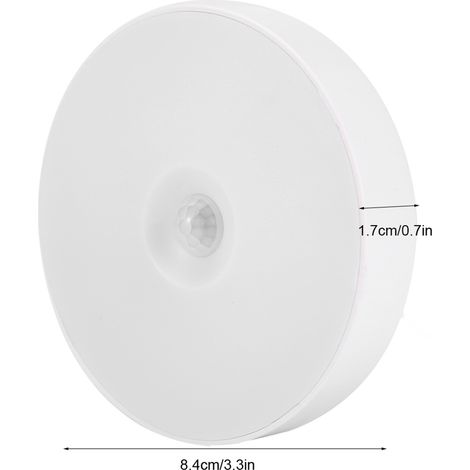 Veilleuse LED rechargeable USB avec détecteur de présence et aimant, blanche, pour la maison et la chambre. (1/5)