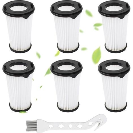 6 filtres HEPA blancs pour aspirateur AEG CX7-2 AEF150, dont 1 brosse de nettoyage (1/4)