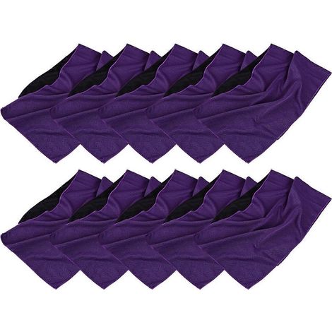 Serviette de sport violette à séchage rapide, idéale pour la salle de sport. (1/5)