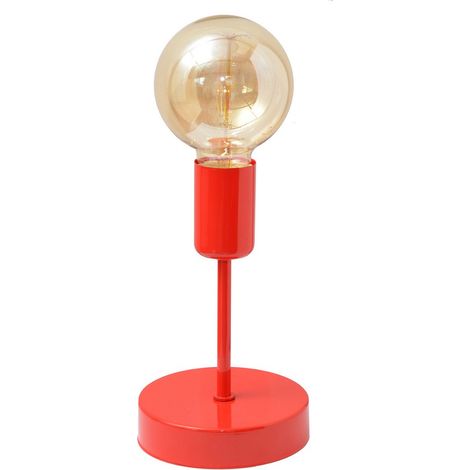 Helam TUBE Lampe à Poser Rouge 12cm