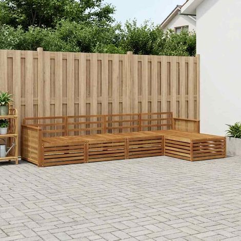 vidaXL Outdoor-Sofagarnitur 5 pcs Natur Massivholz Akazie (1/5)